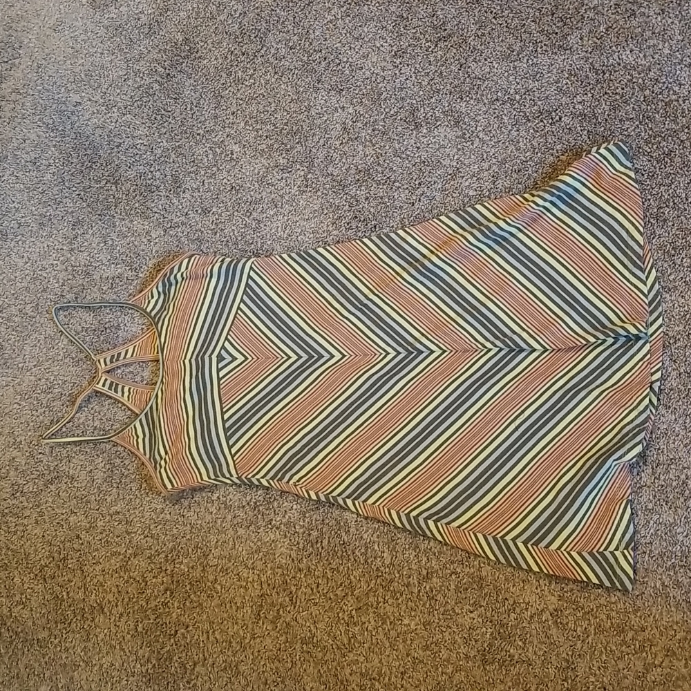 Patagonia Multicolor Striped Racerback Midi Dress